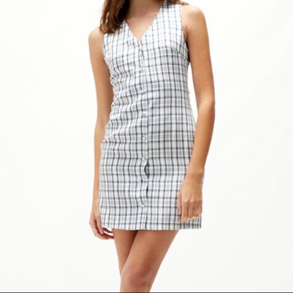 Pacsun Button Front Tie Waist Mini Dress